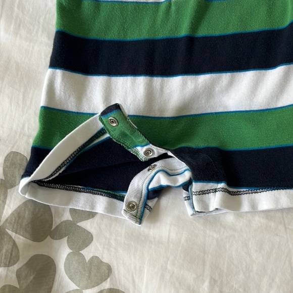 Old Navy striped short romper with collar. Size 0-3 months. - Picture 5 of 5